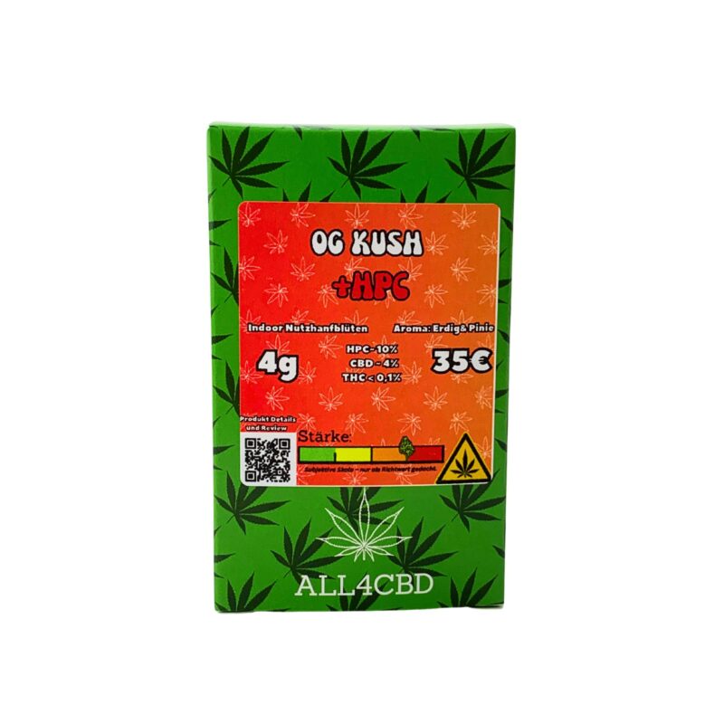 OG Kush CAnnabis WEED HPC 10-Oh-HHC HHC THC CBD Blüte Super Sauce Verpackung